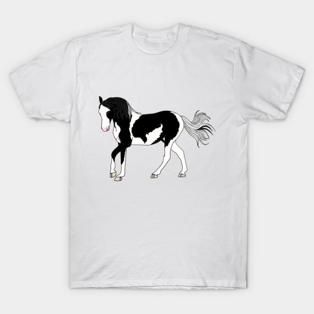 Black Tobiano Horse T-Shirt by Ory Photography Designs